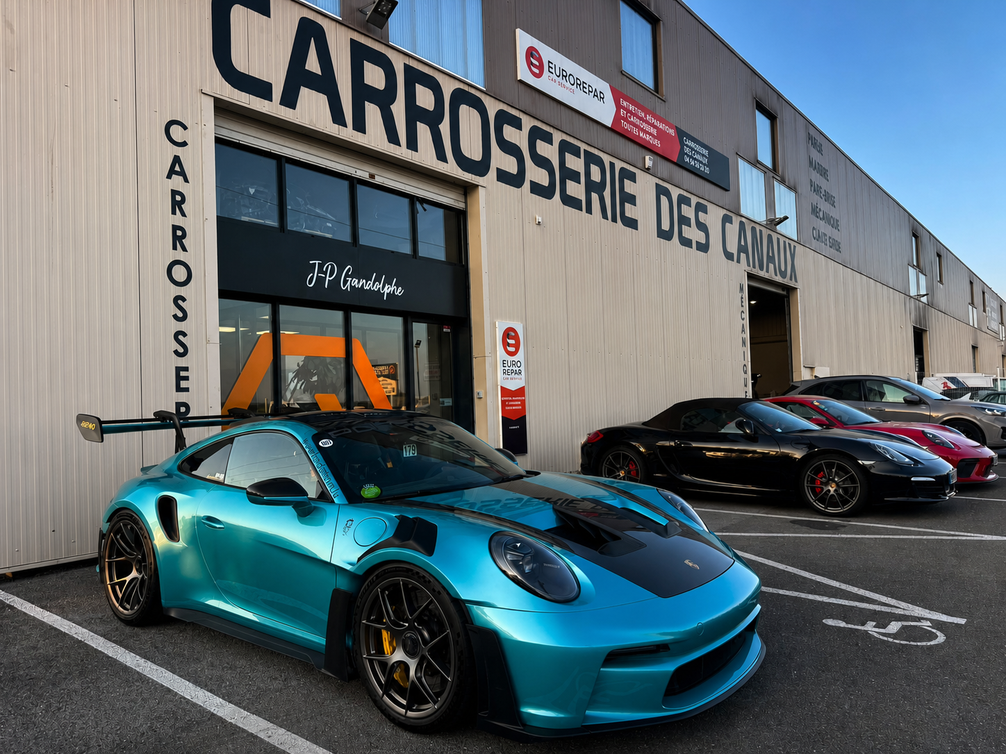 911 GT3 RS PTS Ipanema Blue, réalisation Porsche de la Carrosserie des Canaux
